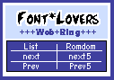 Font*Lovers Ring Navigation bar