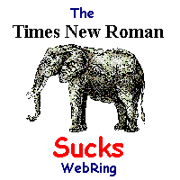 Times New Roman Sucks Ring